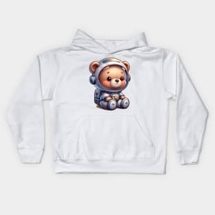 Cute Astronaut Bear Kawaii Kids Hoodie